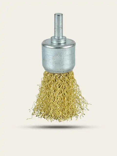 UltraCut Crimped End Brush Brass Coated Wire