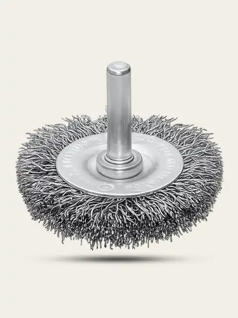 UltraCut Crimped Shank Wheel Brush Carbon Steel Wire